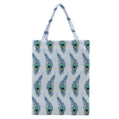 Background Of Beautiful Peacock Feathers Classic Tote Bag by Nexatart