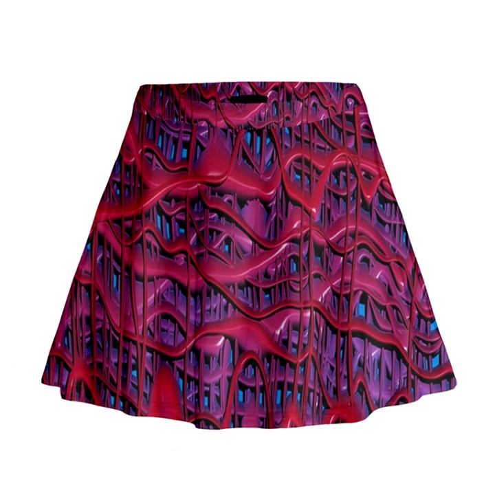 Plastic Mattress Background Mini Flare Skirt