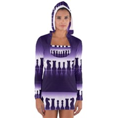 Chess Pieces Women s Long Sleeve Hooded T-shirt by Valentinaart