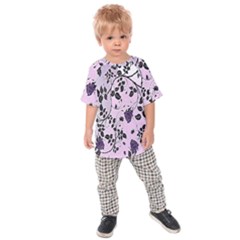 Floral Pattern Background Kids Raglan Tee