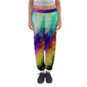 Colorful Abstract Paint Splats Background Women s Jogger Sweatpants View1