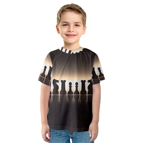 Chess Pieces Kids  Sport Mesh Tee by Valentinaart