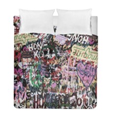 Graffiti Wall Pattern Background Duvet Cover Double Side (full/ Double Size) by Nexatart