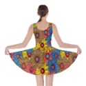 Background With Multi Color Floral Pattern Skater Dress View2