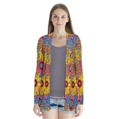 Background With Multi Color Floral Pattern Cardigans by Nexatart