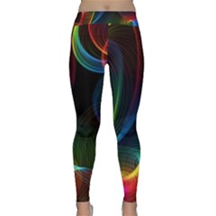 Abstract Rainbow Twirls Classic Yoga Leggings