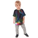 Abstract Rainbow Twirls Kids Raglan Tee View1