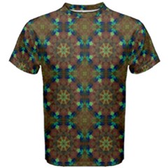 Seamless Abstract Peacock Feathers Abstract Pattern Men s Cotton Tee by Nexatart