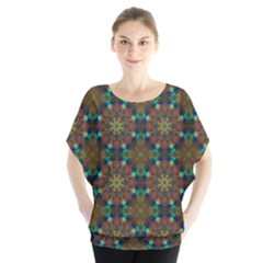 Seamless Abstract Peacock Feathers Abstract Pattern Blouse