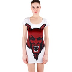 Dracula Short Sleeve Bodycon Dress by Valentinaart