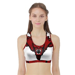 Dracula Sports Bra With Border by Valentinaart