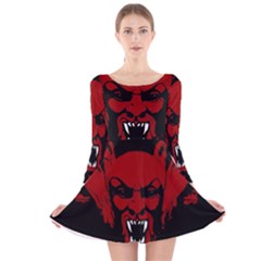 Dracula Long Sleeve Velvet Skater Dress by Valentinaart