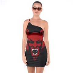 Dracula One Soulder Bodycon Dress by Valentinaart