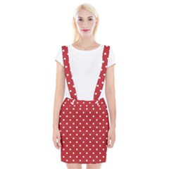 Red Polka Dots Braces Suspender Skirt by LokisStuffnMore