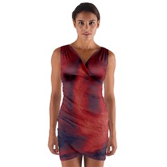 Blood Waterfall Wrap Front Bodycon Dress