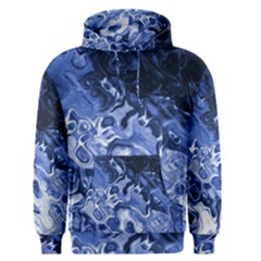 Blue Waves Abstract Art Men s Pullover Hoodie