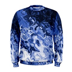 Blue Waves Abstract Art Men s Sweatshirt by LokisStuffnMore