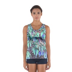 Colored Pencil Tree Leaves Drawing Women s Sport Tank Top  by LokisStuffnMore