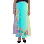 pastel gradient Flared Maxi Skirt