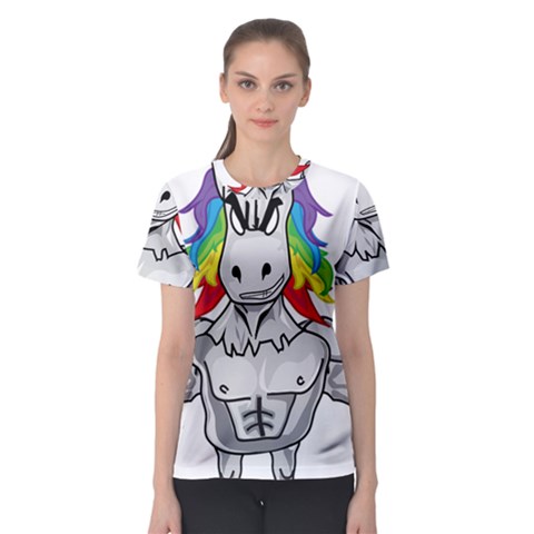 Angry Unicorn Women s Sport Mesh Tee by KAllan