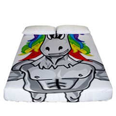 Angry Unicorn Fitted Sheet (california King Size) by KAllan