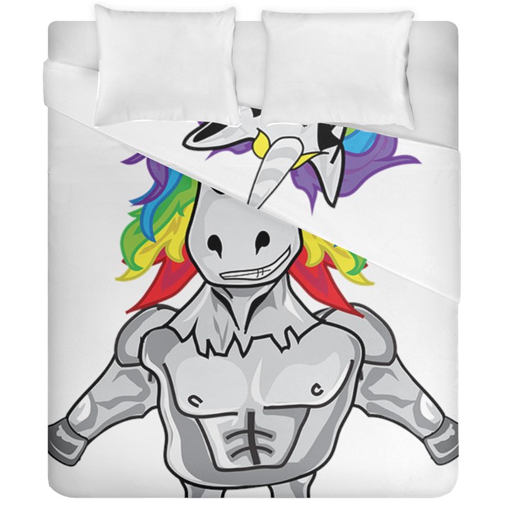 Angry Unicorn Duvet Cover Double Side (California King Size)