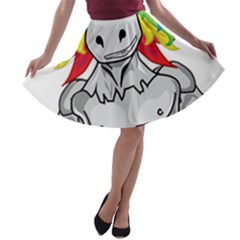 Angry Unicorn A-line Skater Skirt by KAllan