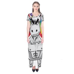 Angry Unicorn Short Sleeve Maxi Dress by KAllan