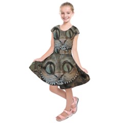 Cheshire Cat Kids  Short Sleeve Dress by KAllan