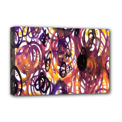 Autumnn Rainbow Deluxe Canvas 18  X 12   by Mariart