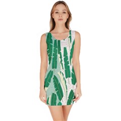 Banana Leaf Green Polka Dots Sleeveless Bodycon Dress