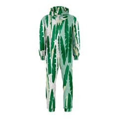 Banana Leaf Green Polka Dots Hooded Jumpsuit (kids)