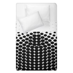 Black White Polkadots Line Polka Dots Duvet Cover Double Side (single Size) by Mariart