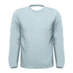 Blue Red Circle Polka Men s Long Sleeve Tee