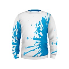 Blue Stain Spot Paint Kids  Sweatshirt by Mariart