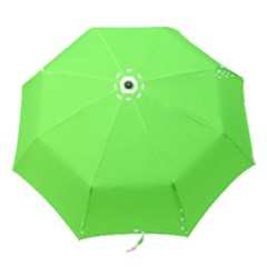 Bubble Polka Circle Green Folding Umbrellas by Mariart