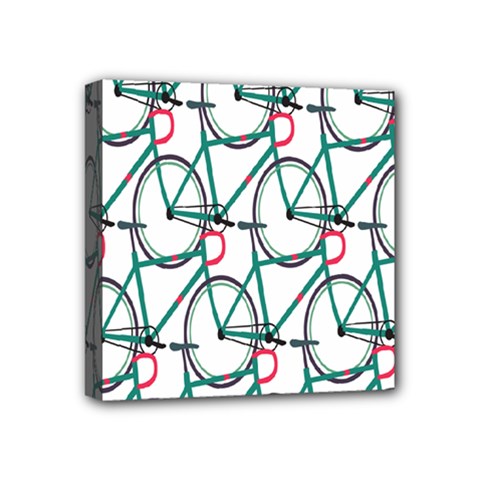 Bicycle Cycling Bike Green Sport Mini Canvas 4  X 4  by Mariart