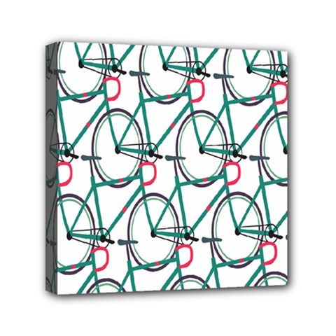 Bicycle Cycling Bike Green Sport Mini Canvas 6  X 6  by Mariart
