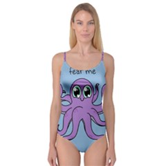 Colorful Cartoon Octopuses Pattern Fear Animals Sea Purple Camisole Leotard  by Mariart