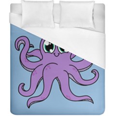 Colorful Cartoon Octopuses Pattern Fear Animals Sea Purple Duvet Cover (california King Size) by Mariart