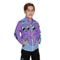 Colorful Cartoon Octopuses Pattern Fear Animals Sea Purple Wind Breaker (Kids) View1