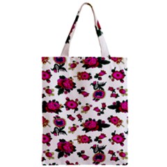 Crown Red Flower Floral Calm Rose Sunflower White Zipper Classic Tote Bag by Mariart