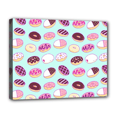 Donut Jelly Bread Sweet Canvas 14  X 11 