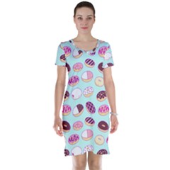 Donut Jelly Bread Sweet Short Sleeve Nightdress