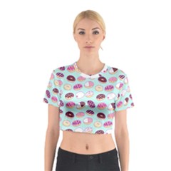 Donut Jelly Bread Sweet Cotton Crop Top