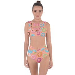 Doughnut Bread Donuts Orange Bandaged Up Bikini Set  by Mariart