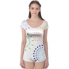 Fireworks Illustrations Fire Partty Polka Boyleg Leotard  by Mariart