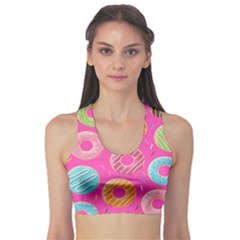 Doughnut Bread Donuts Pink Sports Bra