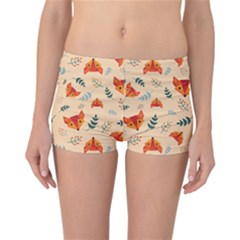 Foxes Animals Face Orange Reversible Boyleg Bikini Bottoms by Mariart