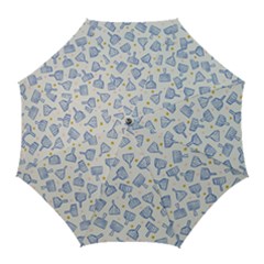 Glass Polka Circle Blue Golf Umbrellas by Mariart